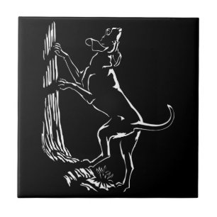 Hound Dog Art Ceramic Tile Hunting Dog Decor