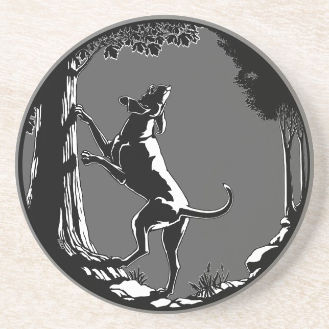 Hound Dog Art Drink Coasters Hunting Dog Coasters (Front)