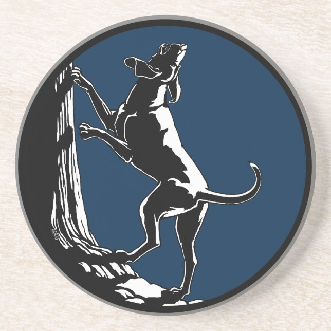 Hound Dog Art Drink Coasters Hunting Dog Coasters (Front)