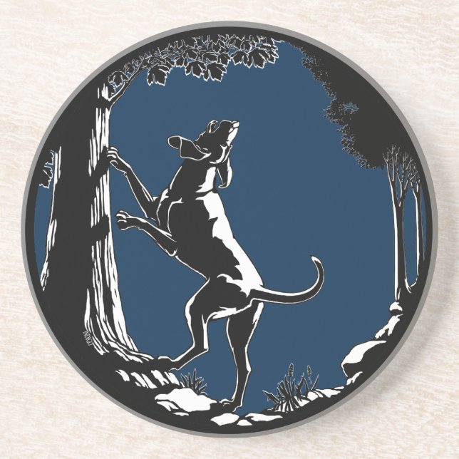 Hound Dog Art Drink Coasters Hunting Dog Coasters (Front)