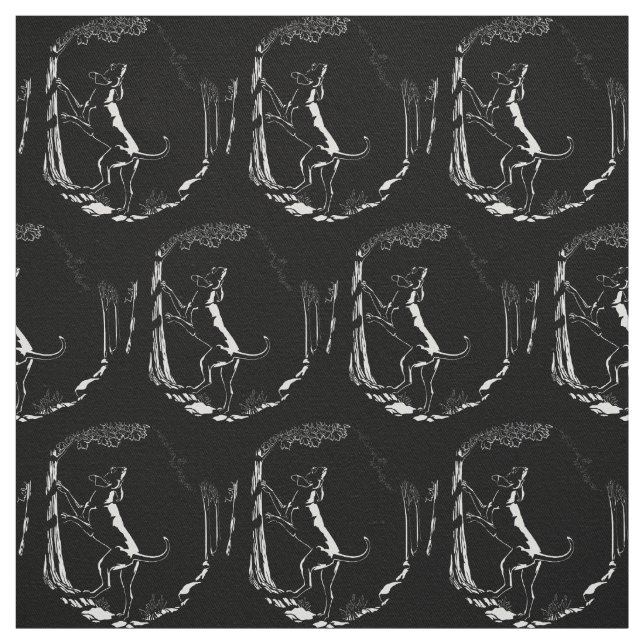 Hound Dog Art Fabric Fabric Hunting Dog Pattern (Swatch)