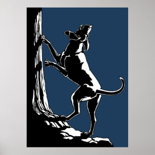Hound Dog Art Poster Hunting Dog Art Prints Decor
