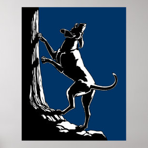 Hound Dog Art Poster Hunting Dog Lover Prints