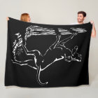 Hound Dog Blanket Hunting Dog Art Fleece Blankets