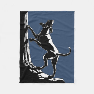 Hound Dog Blanket Hunting Dog Art Fleece Blankets