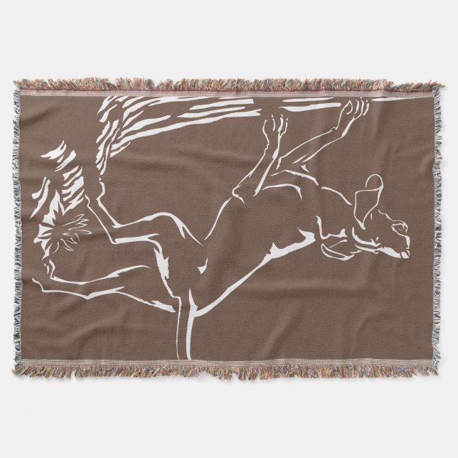 Hound Dog Blanket Hunting Dog Art Throw Blanket (Front)