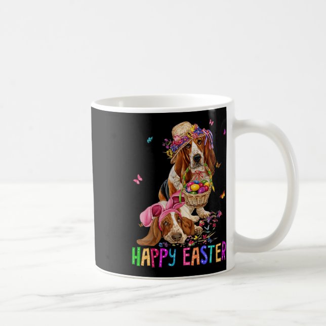 Hound Dog Bunny Easter Costume Rabbit Happy Easter Coffee Mug (Right)