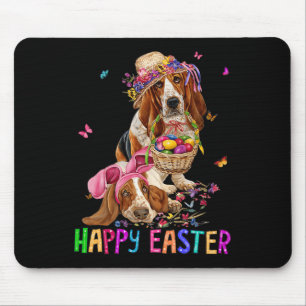 Hound Dog Bunny Easter Costume Rabbit Happy Easter Mouse Pad