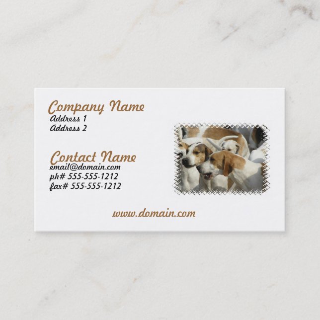 Hound Dog Business Card (Front)