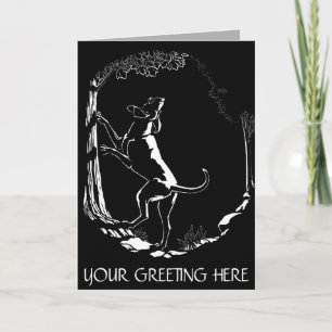 Hound Dog Cards Personalised Dog Art Greeting Card