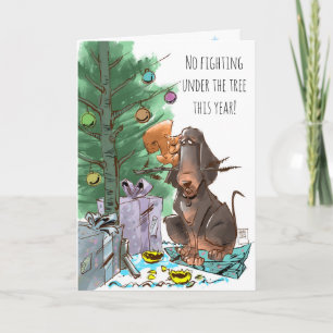 Hound Dog Christmas Holiday Card