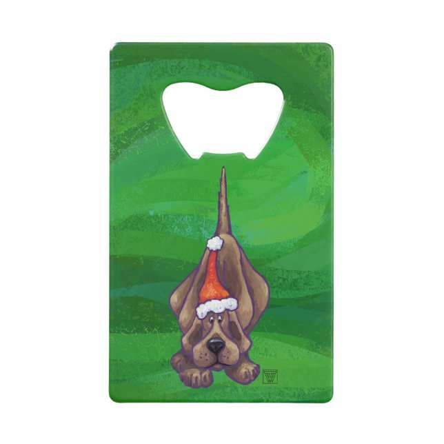 Hound Dog Christmas On Green (Front)