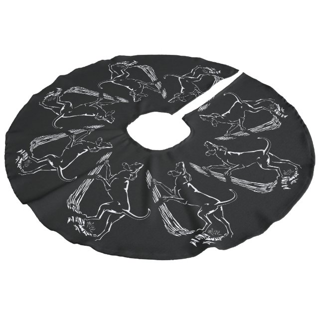 Hound Dog Christmas Tree Skirt Dog Tree Skirts (Angled)