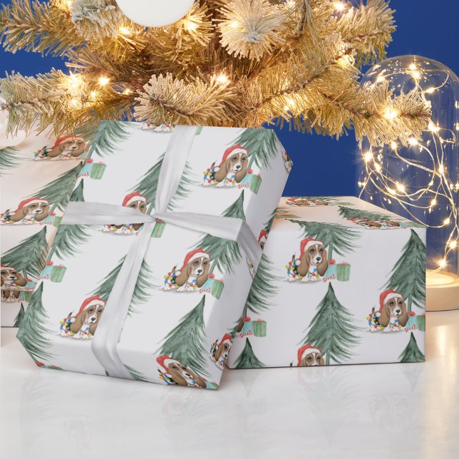 Hound Dog Christmas  Wrapping Paper (Holidays)