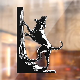 Hound Dog Decal Hunting Dog Art Window Cling