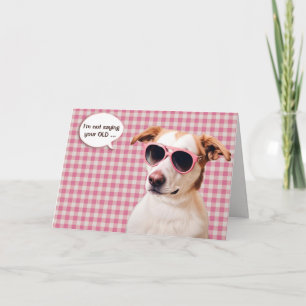 Hound Dog Getting Old Birthday Card