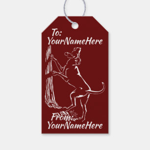 Hound Dog Gift Tags Custom Christmas Coonhound Tag