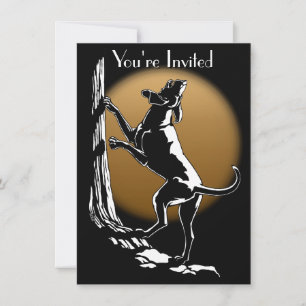 Hound Dog Invitations Personalise Hunting Dog Card