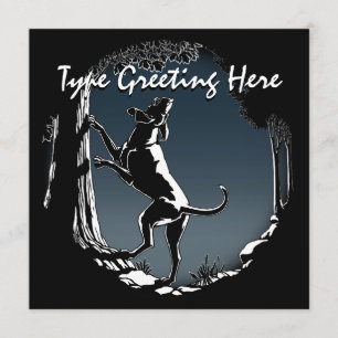 Hound Dog Invitations Personalise Hunting Dog Card
