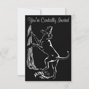 Hound Dog Invitations Personalise Hunting Dog Card