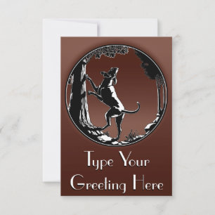 Hound Dog Invitations Personalise Hunting Dog Card