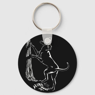 Hound Dog Keychain Hunting Dog Art Keychains