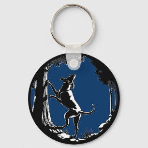 Hound Dog Keychain Hunting Dog Art Keychains