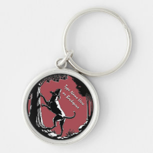 Hound Dog Keychain Personalised Hunting Dog Gift
