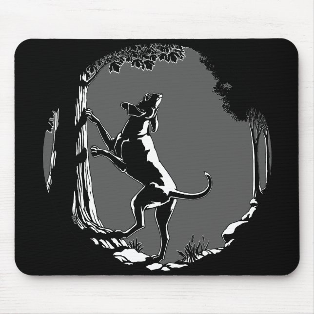 Hound Dog Mousepad Hunting Dog Art Gifts & Decor (Front)