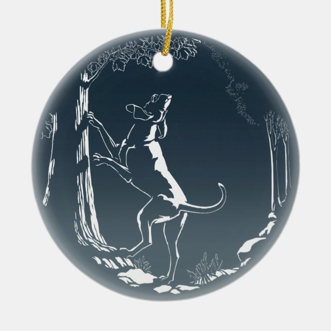 Hound Dog Ornament Custom Hunting Dog Decoration (Front)