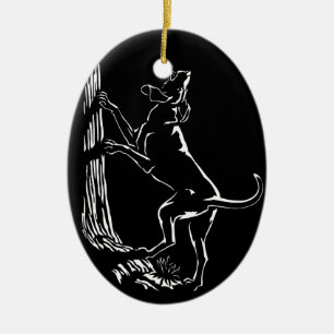 Hound Dog Ornament Hunting Dog Art Decoration