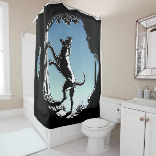 Hound Dog Shower Curtain Coonhound Hunting Dog