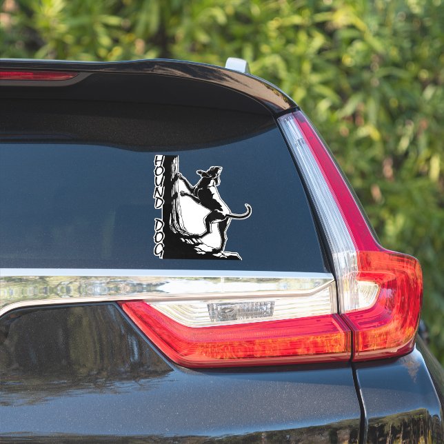 Hound Dog Stickers Custom Hunting Dog Decals (Car Side)