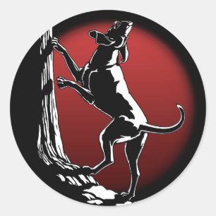 Hound Dog Stickers Hunting Dog Art Stickers