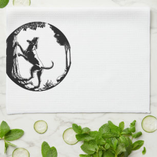 Hound Dog Towel Hunting Dog Art Tea Towel