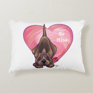 Hound Dog Valentine's Day Decorative Cushion