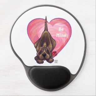 Hound Dog Valentine's Day Gel Mouse Pad