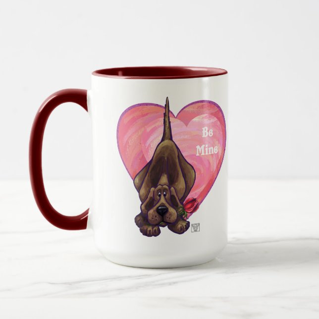 Hound Dog Valentine's Day Mug (Left)