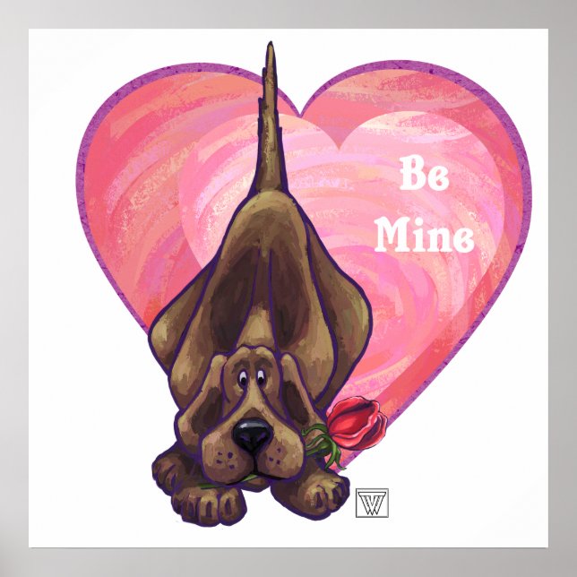 Hound Dog Valentine's Day Poster (Front)