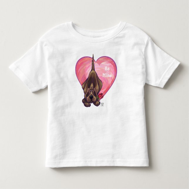 Hound Dog Valentine's Day Toddler T-Shirt (Front)