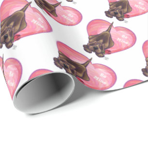 Hound Dog Valentine's Day Wrapping Paper