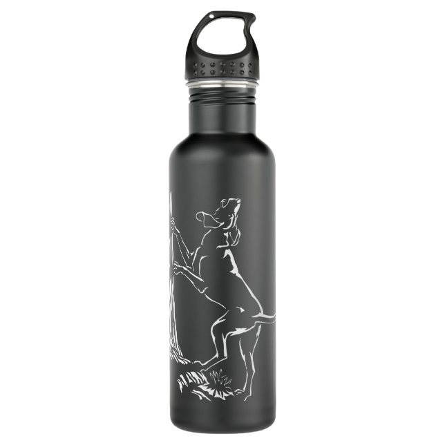 Hound Dog Water Bottle Hunting Dog Art Bottle (Front)