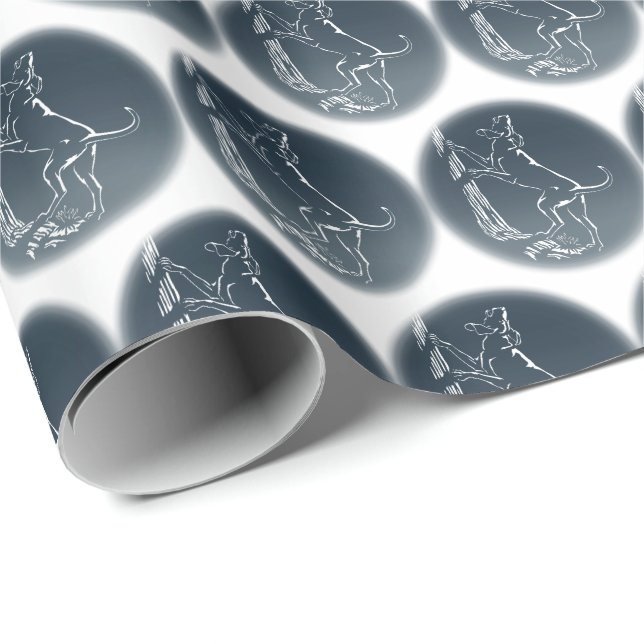 Hound Dog Wrapping Paper Hunting Dog Gift Paper (Roll Corner)