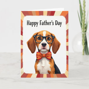 Hound With Specs Fathers Day Card