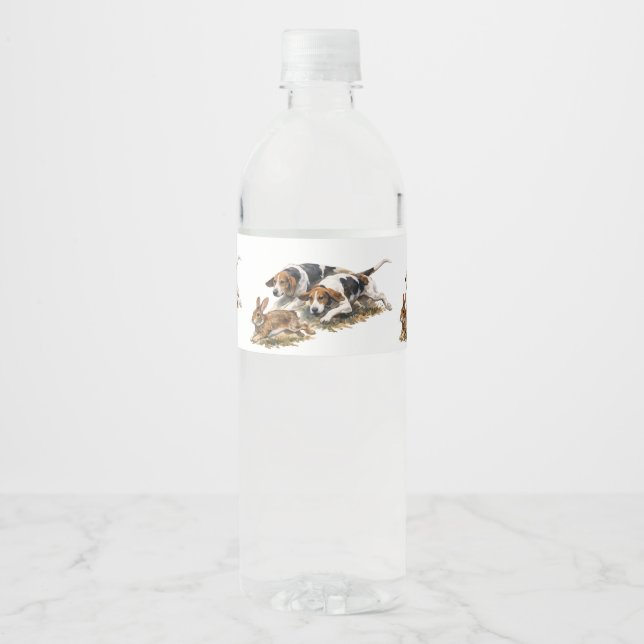 Hounds & Hare  Water Bottle Label (Front)