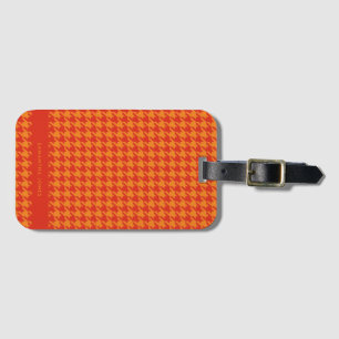 Hounds Tooth Personalised Luggage Tag