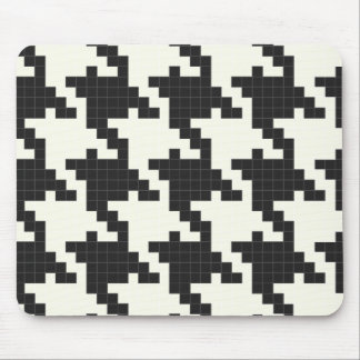 Hounds Tooth Pixel-Textured Mouse Pad