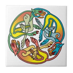 Hounds Triskele Celtic Tile