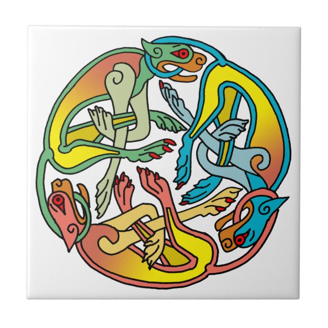 Hounds Triskele Celtic Tile (Front)