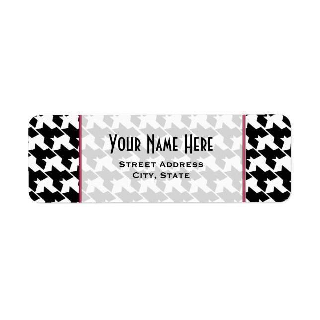 Houndstooth Address Label Return Address Label (Front)